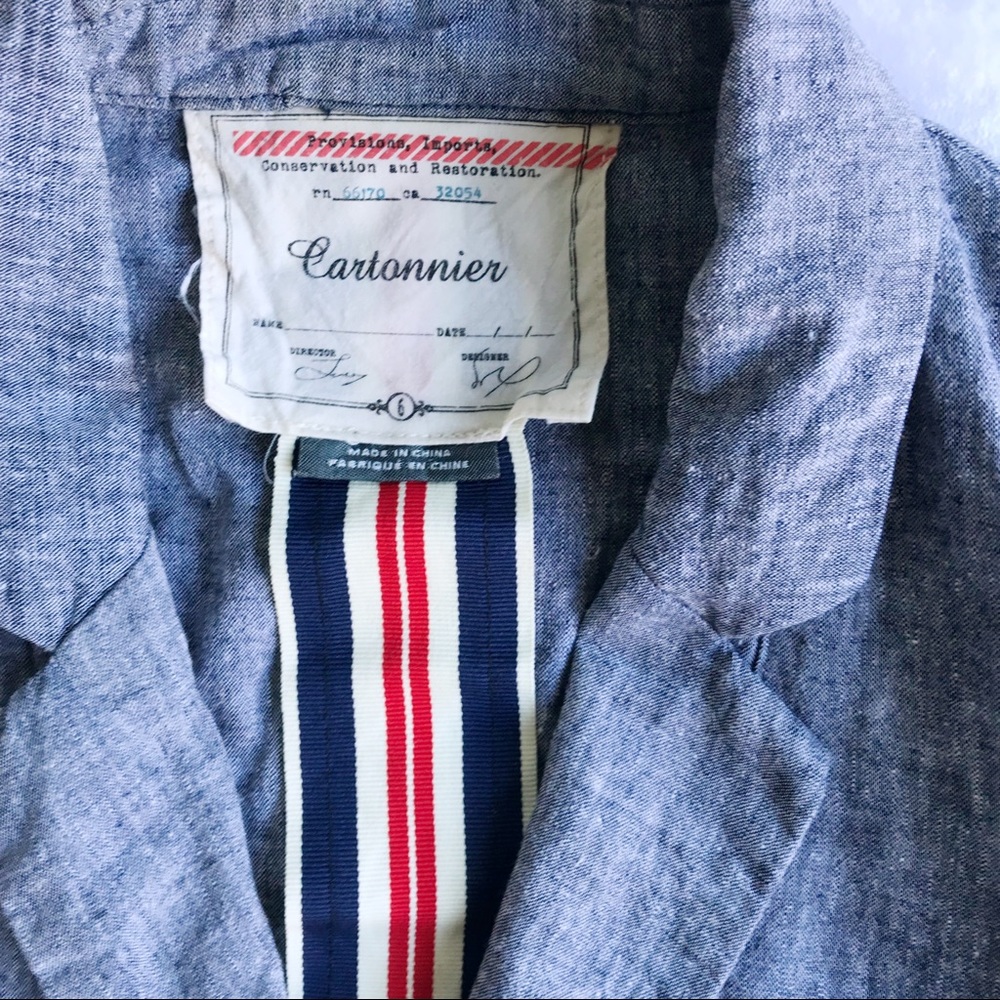 COPY - Anthropologie Cartonnier Chambray Blazer s…